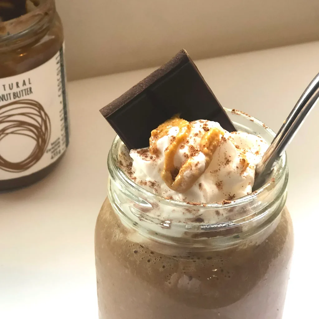 Natural Peanut Butter Mocha Milkshake