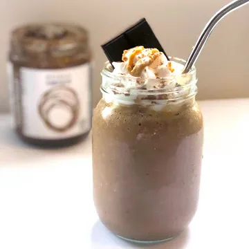 Natural Peanut Butter Mocha Milkshake